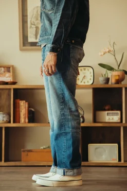 Denim<Fullcount 1344-0105 - "More Than Real" Wide Denim - Indigo Blue