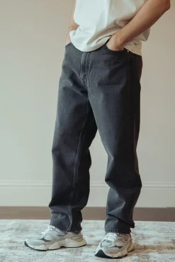 Denim<orSlow 101 Dad's Fit Denim - Black Denim Stone
