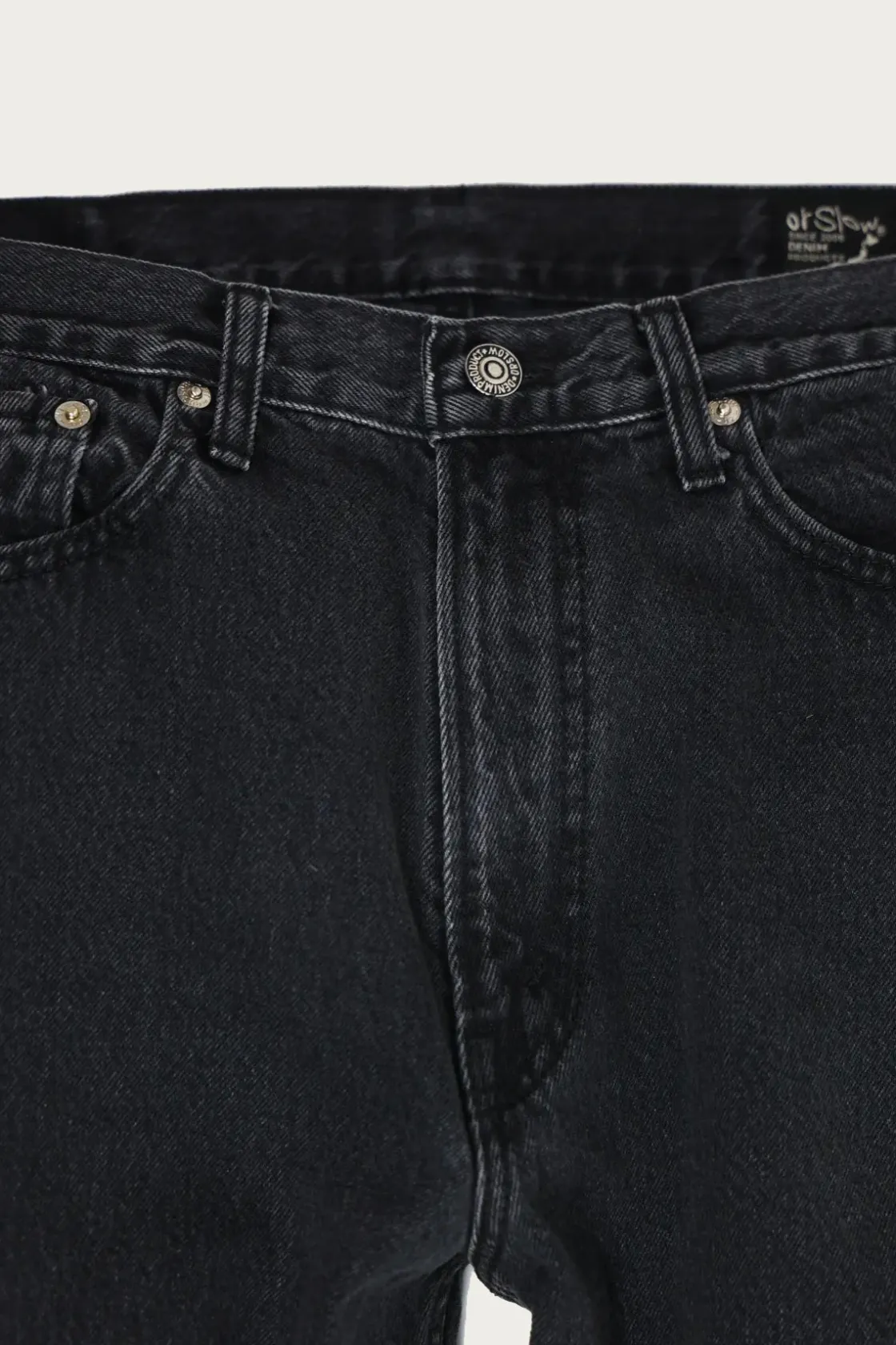 Denim<orSlow 101 Dad's Fit Denim - Black Denim Stone