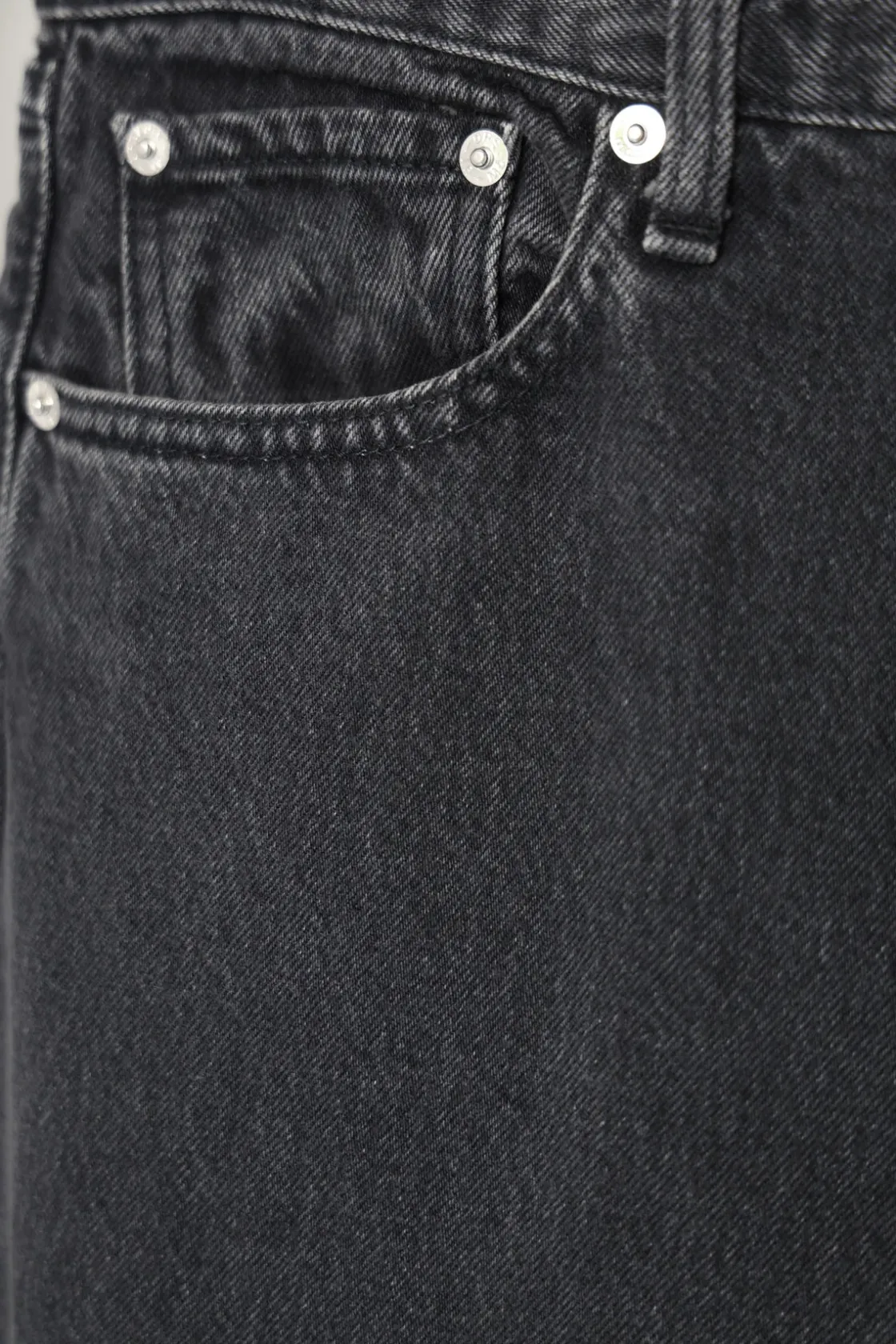Denim<orSlow 101 Dad's Fit Denim - Black Denim Stone