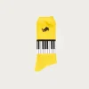 Accessories<Kapital 84 Yarns PIANO Embroidery Socks - Yellow