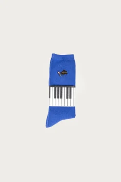 Accessories<Kapital 84 Yarns PIANO Embroidery Socks - Blue