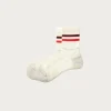Accessories<Rototo Allrounder "2 Stripe Merino Crew" - Burgundy/Red