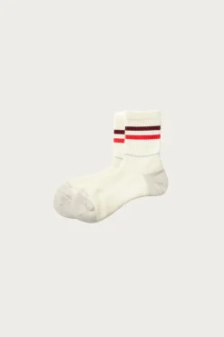 Accessories<Rototo Allrounder "2 Stripe Merino Crew" - Burgundy/Red
