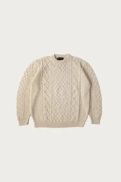 Sweaters<Gloverall Aran Jumper - Ecru