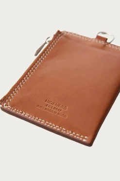 Accessories<Niceness Bay Ray Zip Card Case - Cognac