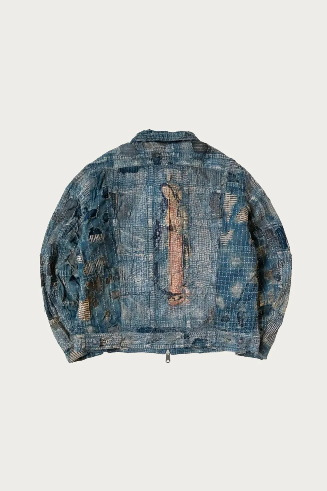 Coats, Jackets, And Vests<Kapital BORO ZIP UP Blouson (VIRGIN MARY) - Indigo