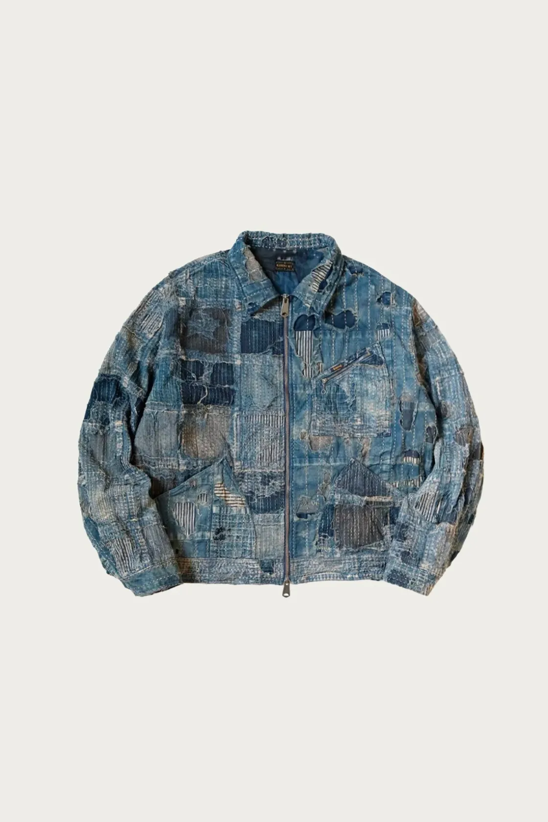 Coats, Jackets, And Vests<Kapital BORO ZIP UP Blouson (VIRGIN MARY) - Indigo