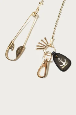 Accessories<Kapital Brass Anchor Snood Chain - Gold