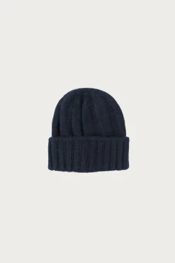 Accessories<Beams Plus Cashmere Rib Watch Cap - Navy