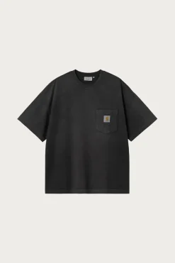 Tees And Sweats<Carhartt Work In Progress Chalk Wash Hudson Pocket T-Shirt - Black
