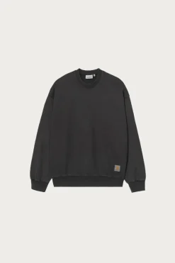 Tees And Sweats<Carhartt Work In Progress Chalk Wash Hudson Sweat - Black