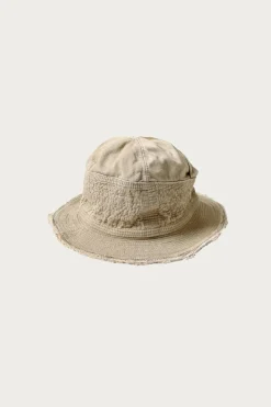 Accessories<Kapital Chino THE OLD MAN AND THE SEA HAT (CRASH REMAKE) - Beige