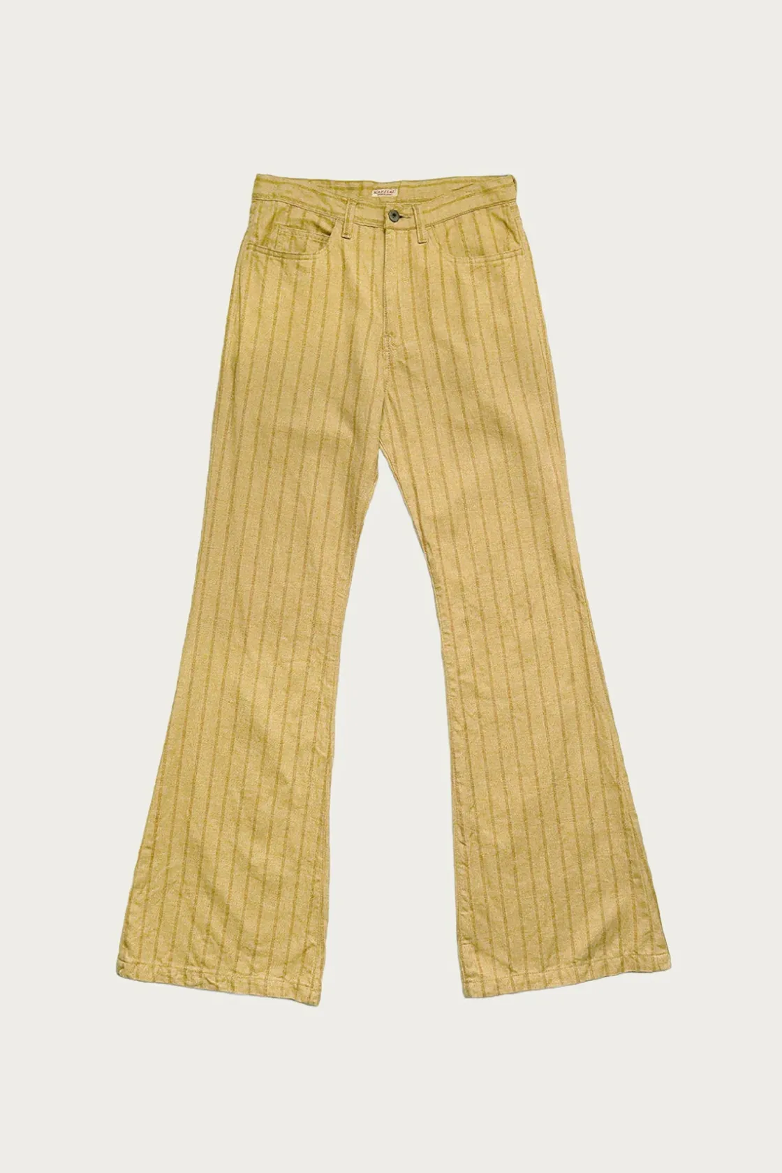Pants<Kapital Cotton Linen GIBSON Stripe 5P FRISKO - Gold