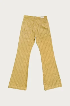 Pants<Kapital Cotton Linen GIBSON Stripe 5P FRISKO - Gold