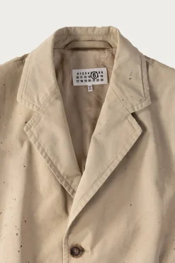 Coats, Jackets, And Vests<MM6 Maison Margiela Cotton Painter Jacket - Pink Beige