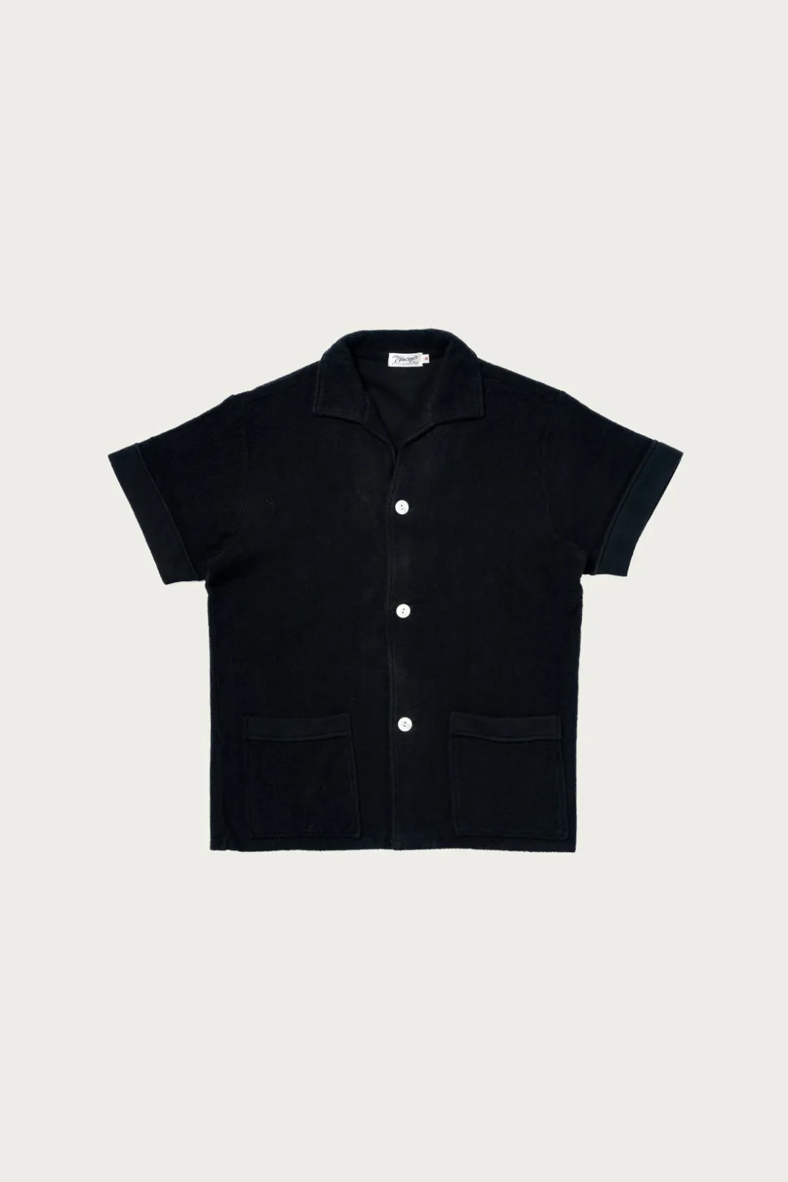Shirts<The Real McCoys Cotton Pile Beach Shirt - Black