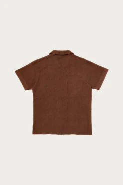 Shirts<The Real McCoys Cotton Pile Beach Shirt - Brown