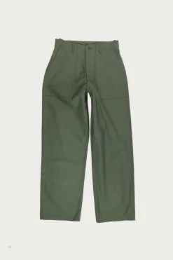 Pants<The Real McCoys Cotton Sateen OG-107 - Olive