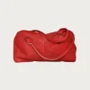 Accessories<Kapital Crack Leather FARGO Bag (BONE PALM) - Red