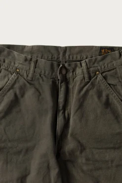 Pants<orSlow Dad's Fit Oxford Painter Pants - Army Green