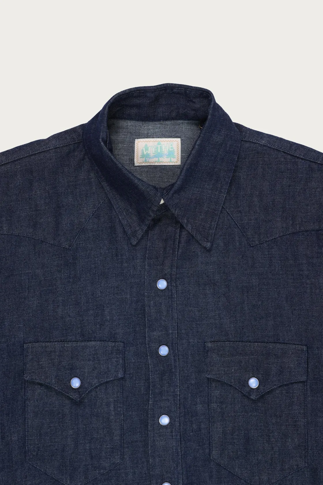 Shirts<Wythe Denim Pearlsnap Shirt - Rinsed Indigo