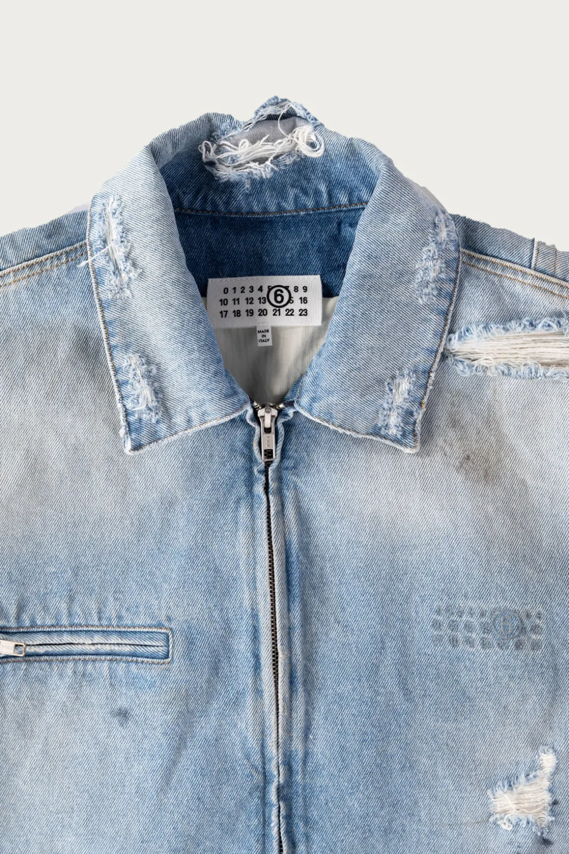 Coats, Jackets, And Vests<MM6 Maison Margiela Denim Zip Jacket - Worn