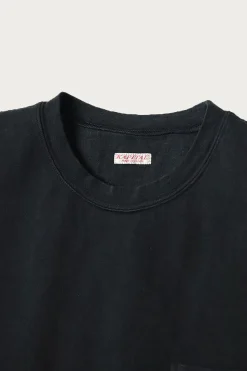 Tees And Sweats<Kapital 16/-Dense Jersey Butterfly Concho Pocket T - Black