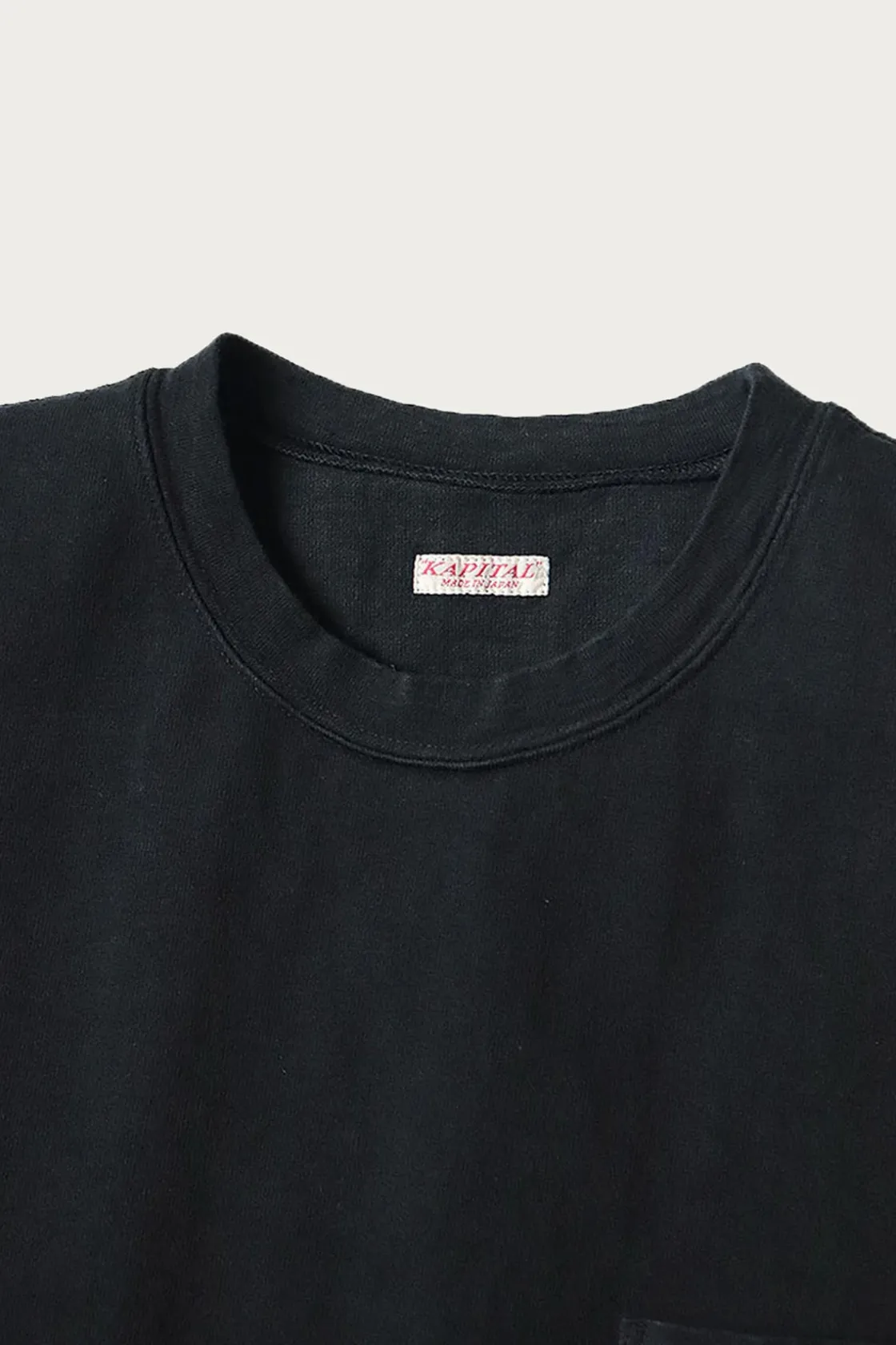 Tees And Sweats<Kapital 16/-Dense Jersey Butterfly Concho Pocket T - Black
