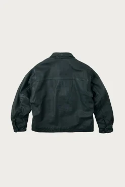 Coats, Jackets, And Vests<FrizmWORKS Destroyed Cowhide Leather Jacket - Washed Olive