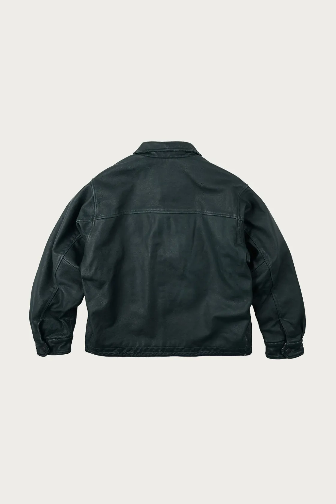 Coats, Jackets, And Vests<FrizmWORKS Destroyed Cowhide Leather Jacket - Washed Olive