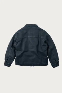Coats, Jackets, And Vests<FrizmWORKS Destroyed Cowhide Leather Jacket - Washed Navy