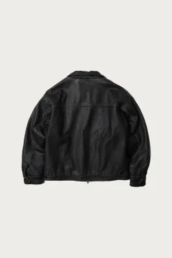 Coats, Jackets, And Vests<FrizmWORKS Destroyed Cowhide Leather Jacket - Washed Black