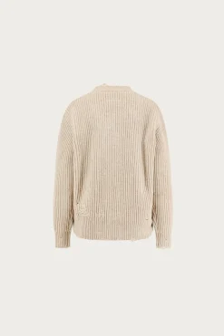 Sweaters<MM6 Maison Margiela Distressed V-Neck Sweater