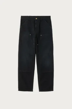 Pants<Carhartt Work In Progress Double Knee Pant - Black Stone Canvas