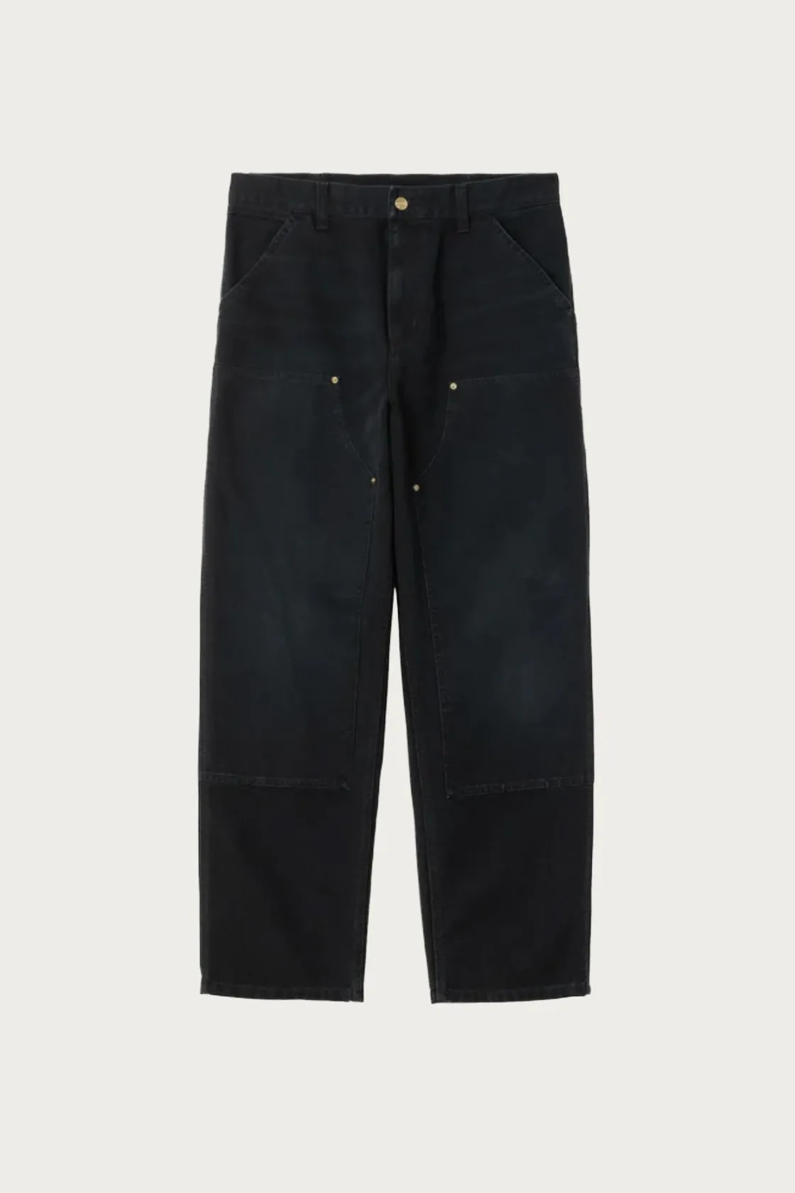 Pants<Carhartt Work In Progress Double Knee Pant - Black Stone Canvas