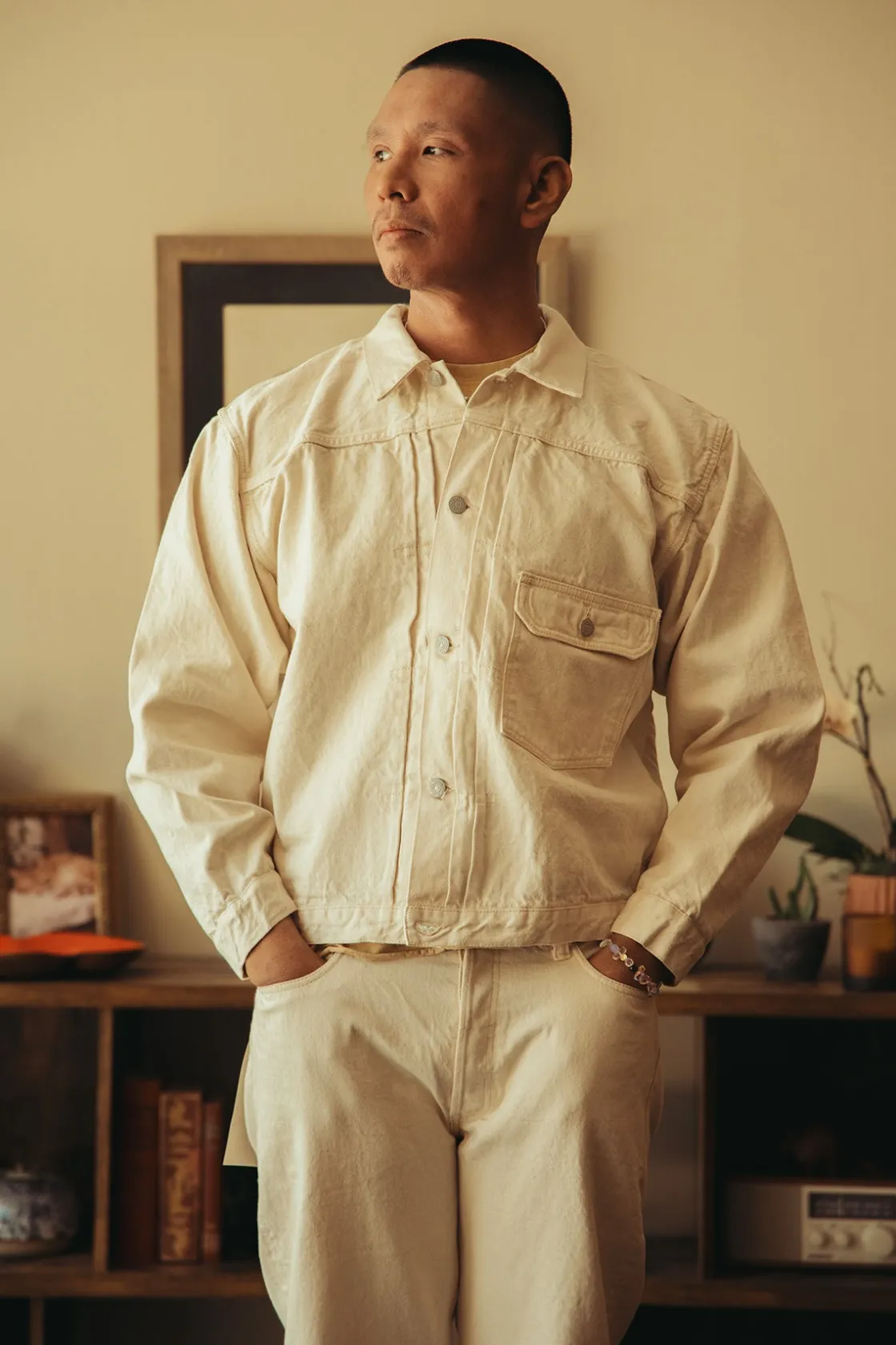 Coats, Jackets, And Vests<Fullcount 2107EC - Type 1 Denim Jacket - Ecru