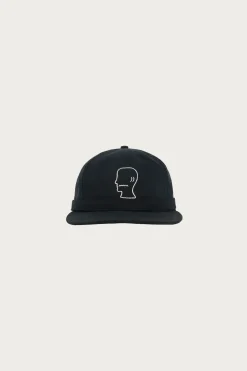 Accessories<Brain Dead Extended Strap 6 Panel Logohead Hat - Black