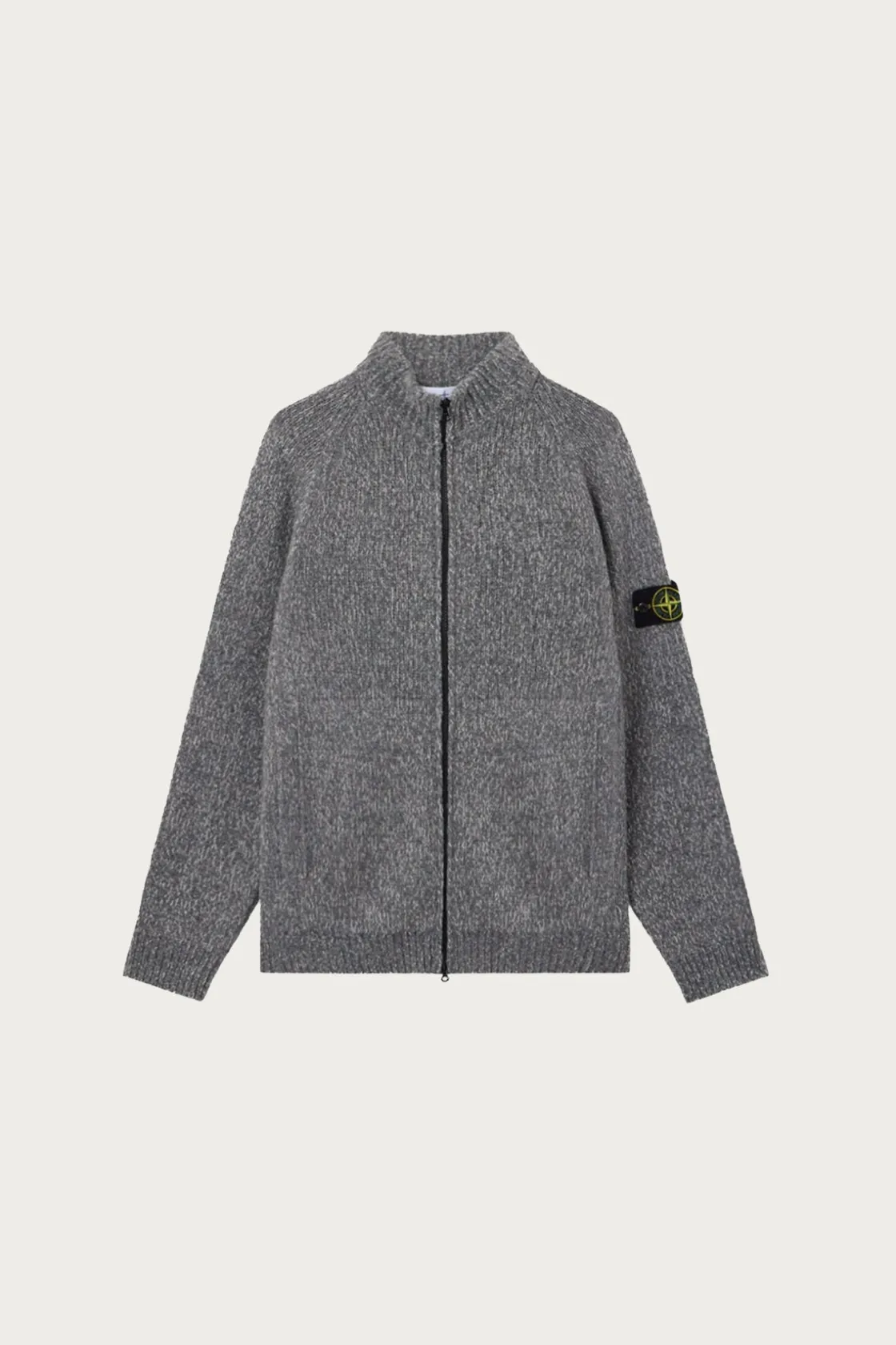 Sweaters<Stone Island Fancy Yarn Mouline Wool Sweater - Cement Melange