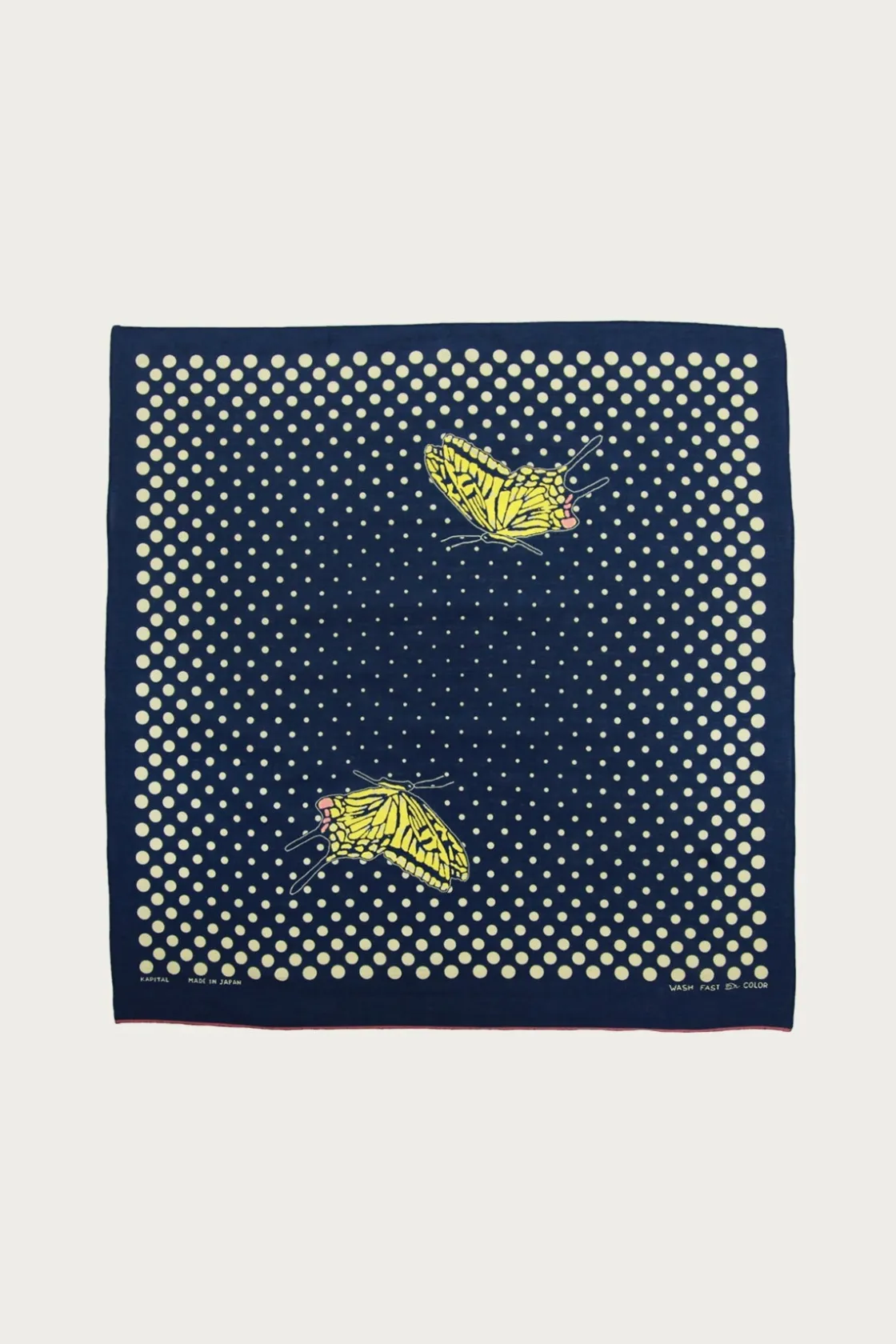 Accessories<Kapital Fastcolor Selvedge Bandana Coco Swallowtail - Navy