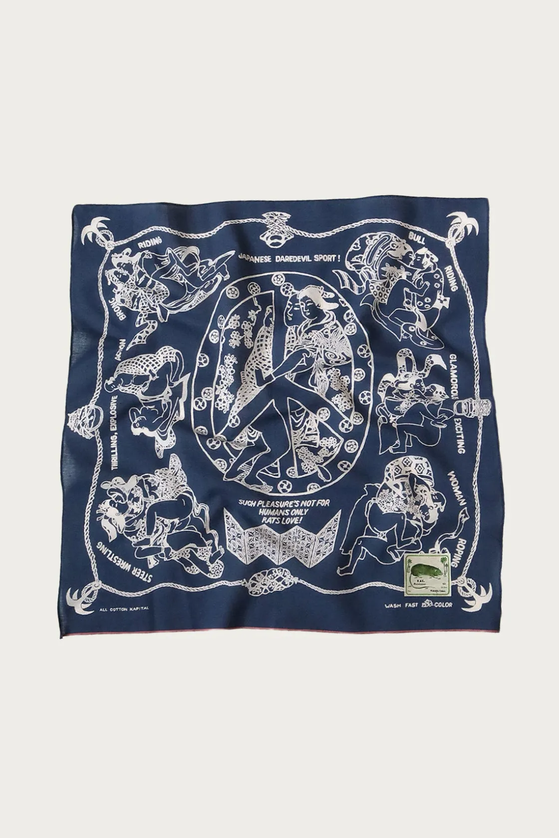 Accessories<Kapital Fastcolor Selvedge Bandana YOBAI - Navy
