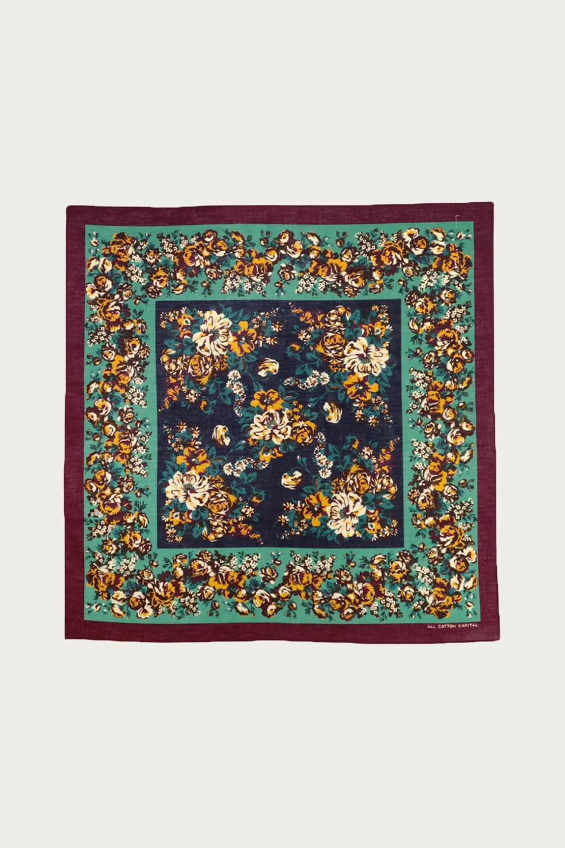 Accessories<Kapital Fastcolor Selvedge Bandanna (NADESHIKO-Champetre) - Burgundy