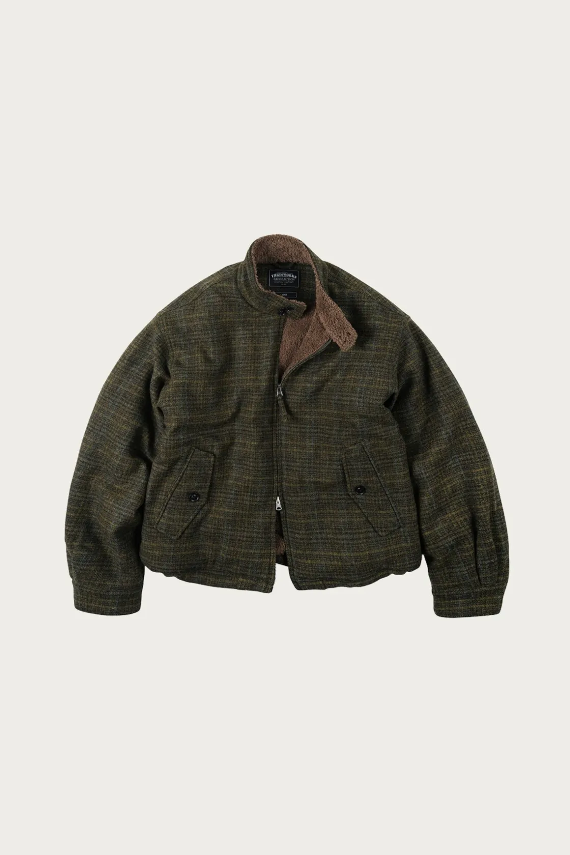 Coats, Jackets, And Vests<FrizmWORKS Fluffy Wool Harrington Jacket - Seaweed