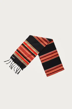 Accessories<Kapital Fringe Stole (PECOS Stripe) - Black