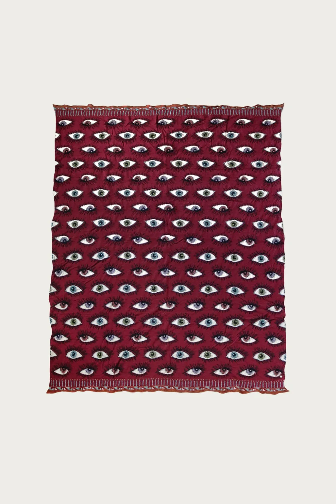 Accessories<Kapital Fulling Wool Blanket SPEAKEASY (Colorful) - Wine
