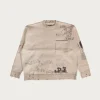 Sweaters<Kapital 5G Cotton Knit Crew Sweater (Memorial Paint Model) - Natural
