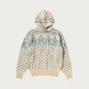 Sweaters<Kapital 5G Jacquard Knit Hood Sweater - Sax