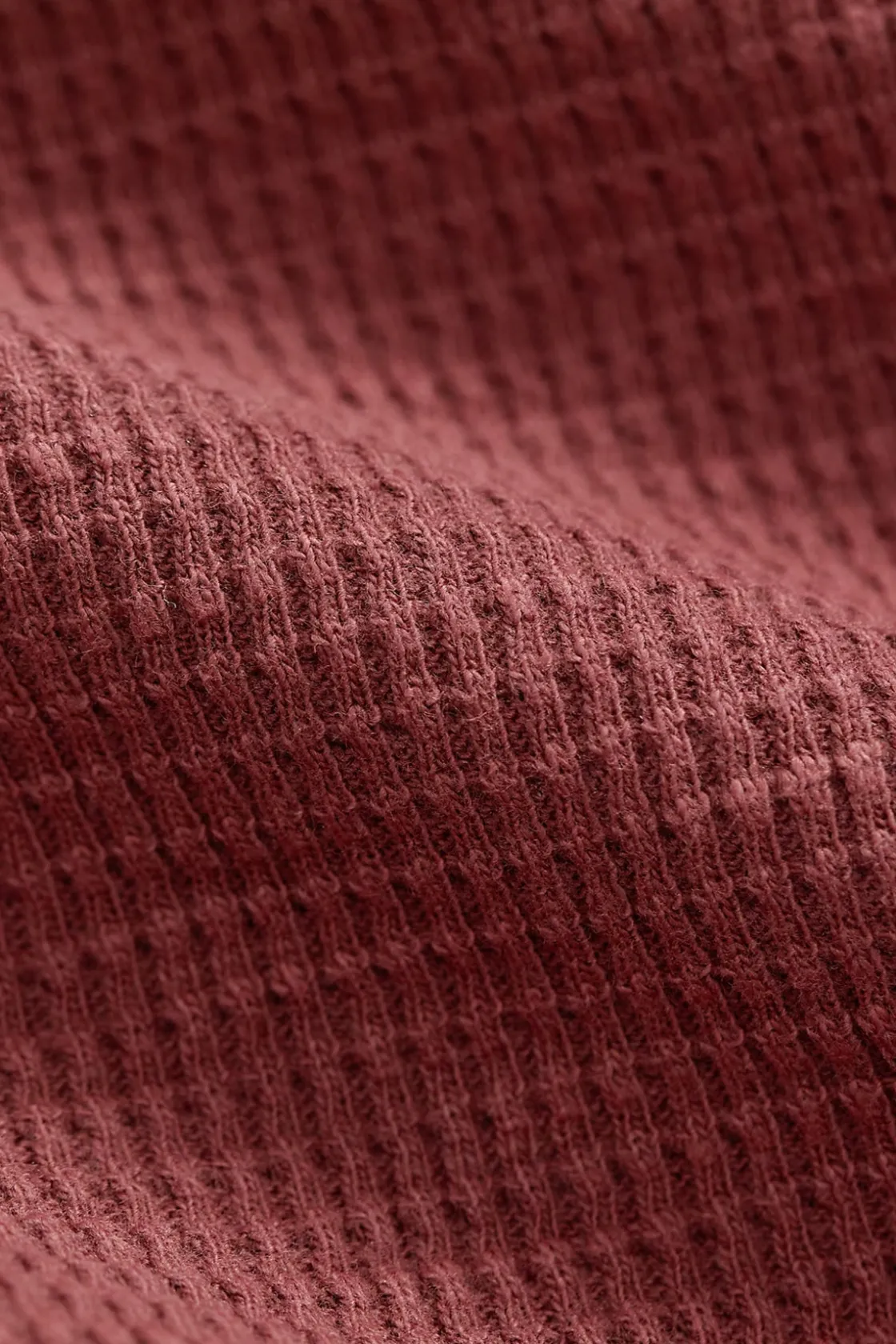 Tees And Sweats<RRL Garment-Dyed Waffle-Knit Henley Shirt - Wine