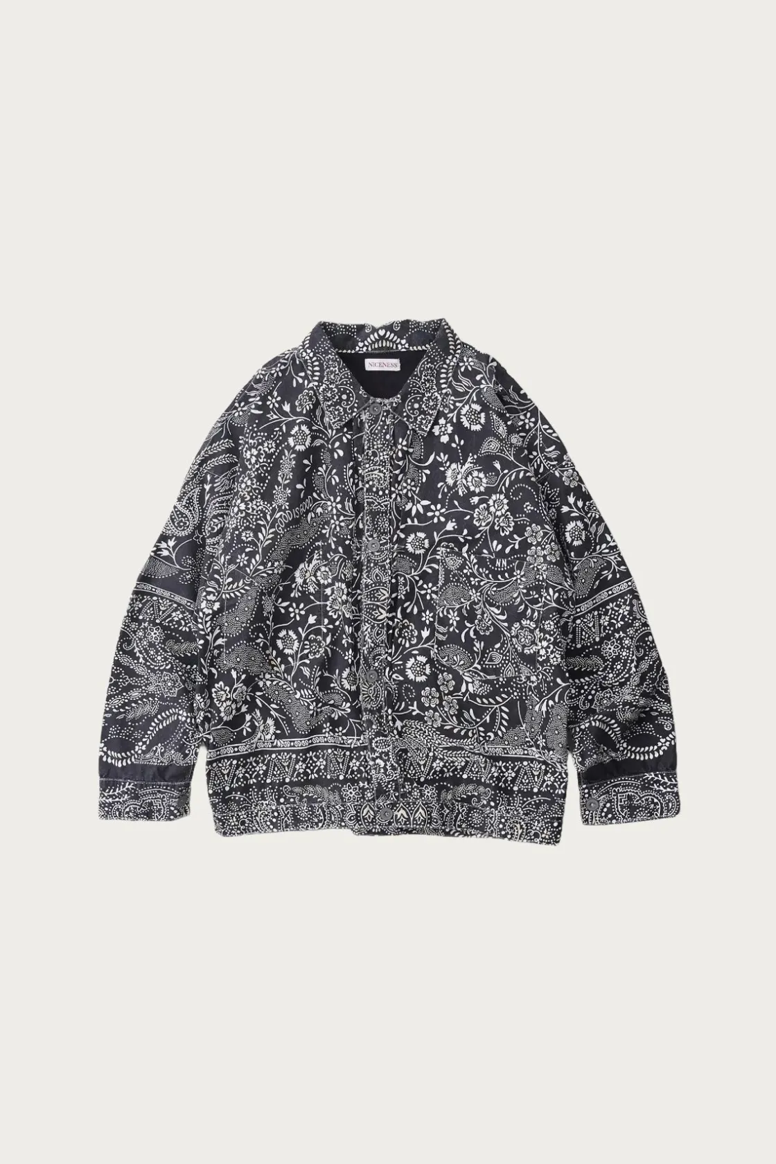 Coats, Jackets, And Vests<Niceness Gyan Bandana Trucker Jacket - Black