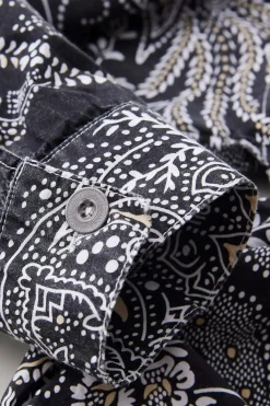 Coats, Jackets, And Vests<Niceness Gyan Bandana Trucker Jacket - Black